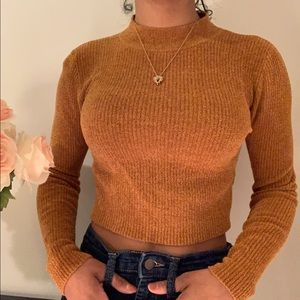 Mock Neck Crop Top Sweater size S